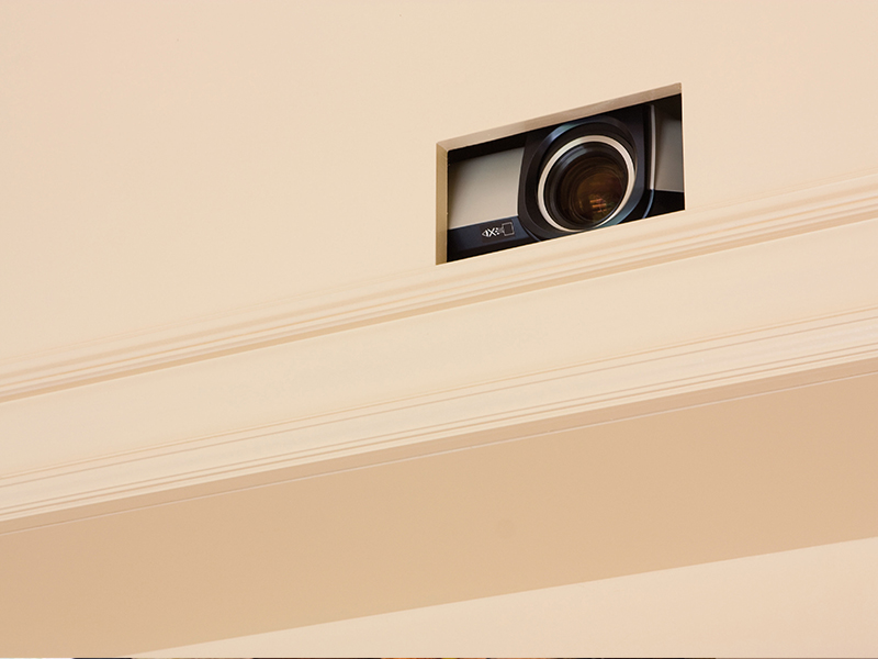 coffrage encastré vidéo-projecteur home-cinéma chambre hd